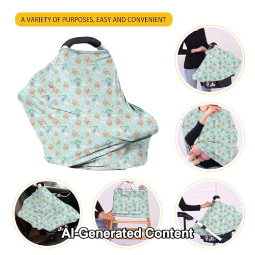 Image of ZFRXIGN Cow Print Car Seat Cover for Baby Girls Boys Carrier Stretchy Carseat Cover Multiuse Nursing Covers Black and White,Shopping Cart /High Chair /Stroller Covers Animal Striped Western