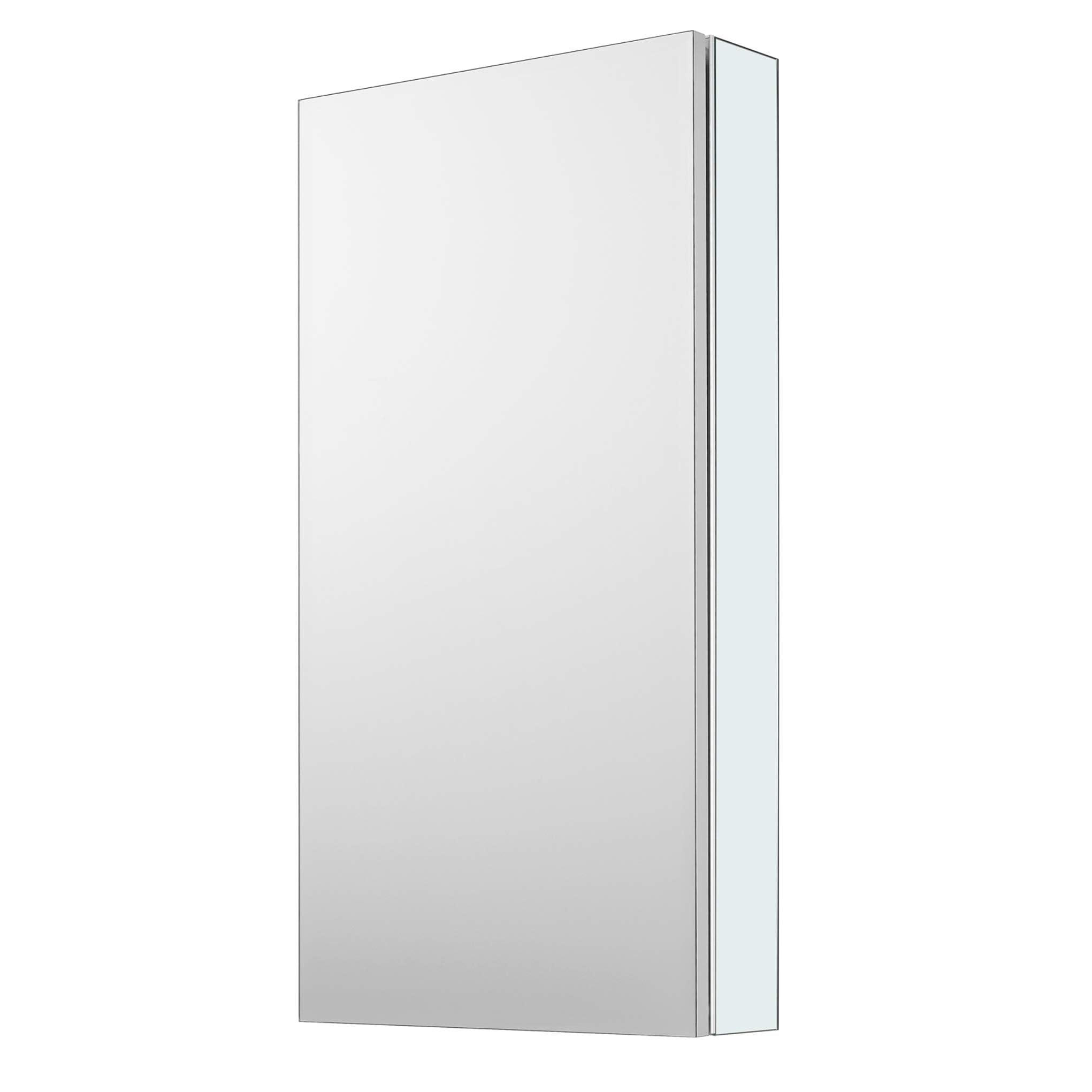 Sunrosa Aluminum Bathroom Medicine Cabinet with Mirror Door, Wall-mountable and Recessed-in Mirror Cabinet, 1 Door Medicine Cabinet Organizer (18"×27.5"×4.75"[SingleDoor])