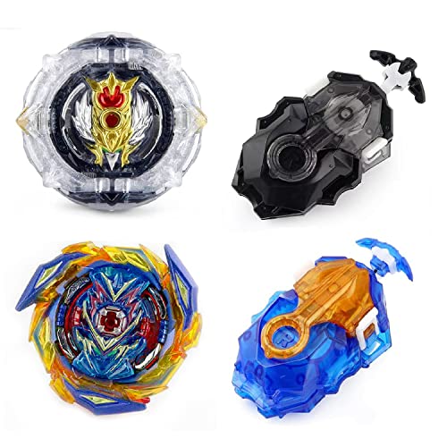 Bey Peonzas de Batalla con Lanzadors Niños Juguetes,Juegos de 2 Peonzas de Batalla y 2 Lanzadores,Bey Battle Tops Burst Metal Fusion Turbo para Niños Navidad Cumpleaños Regalo