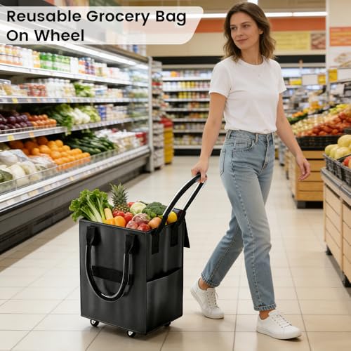 Dexmary Rolling Tote Bag
