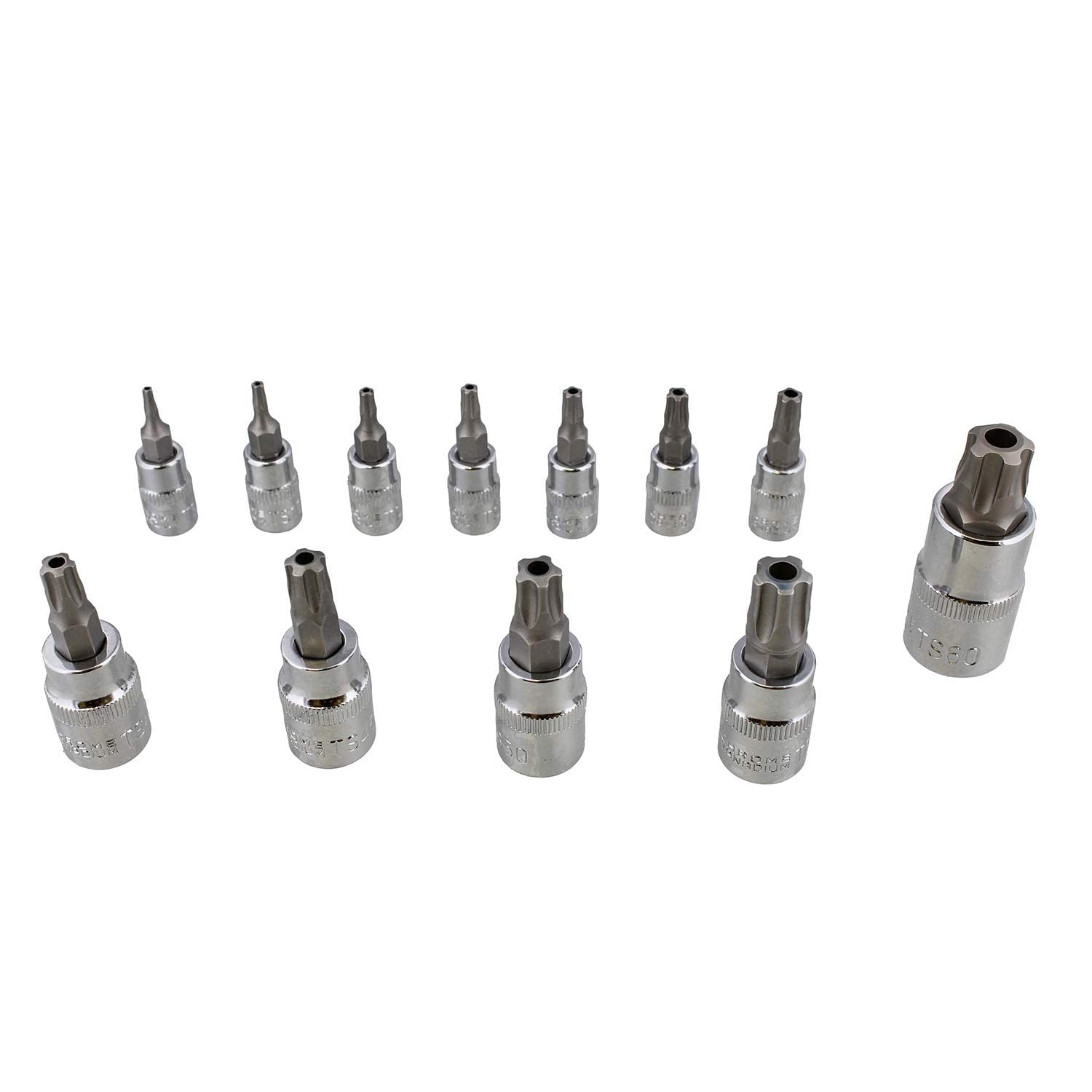 ABN Set di chiavi a bussola Torx Plus, set di punte a stella, 12 pezzi