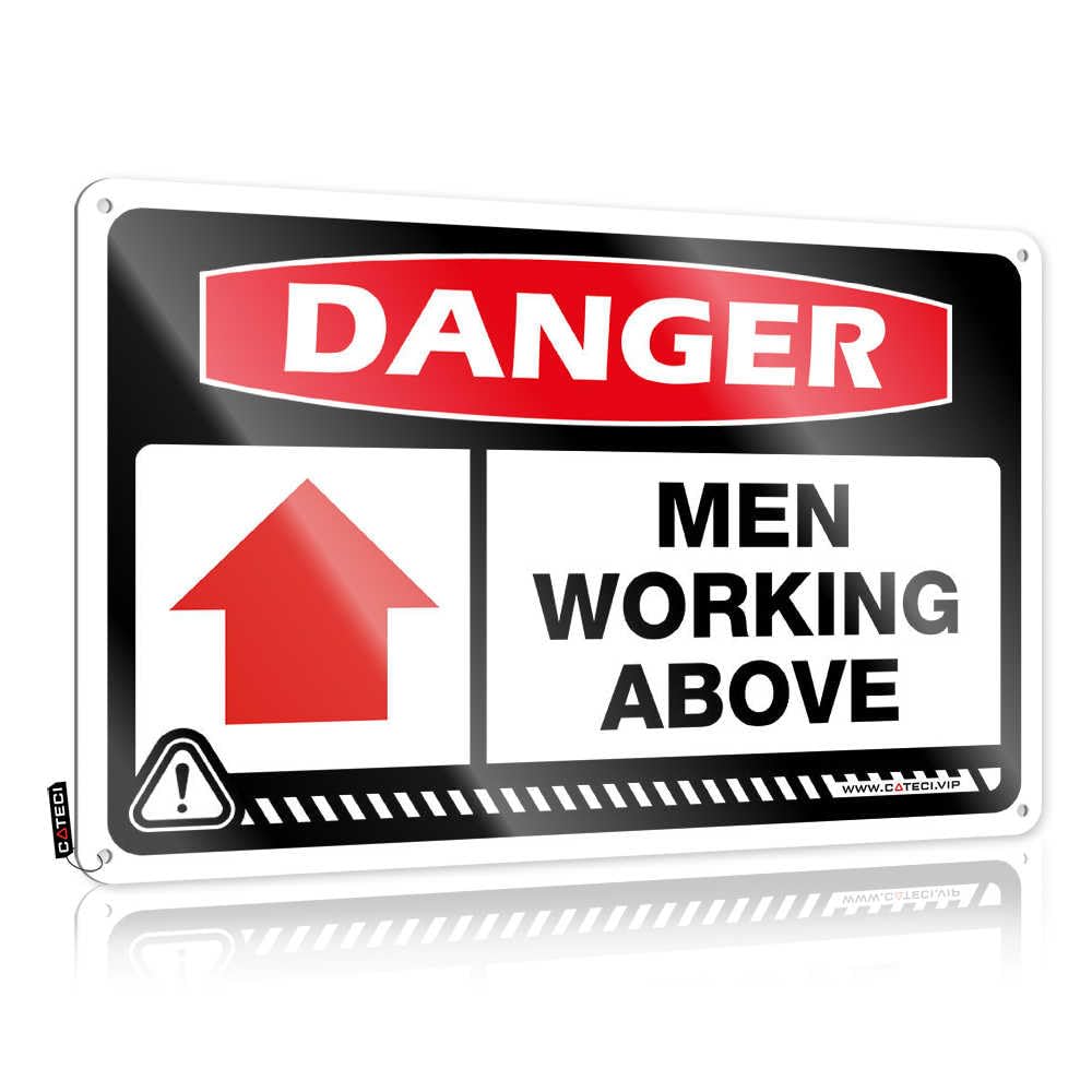 Fzfn Men's Colour Fun Decor, Home Gifts Fun Danger Working Above | Farmhouse Bathroom Decor(30X40cm)