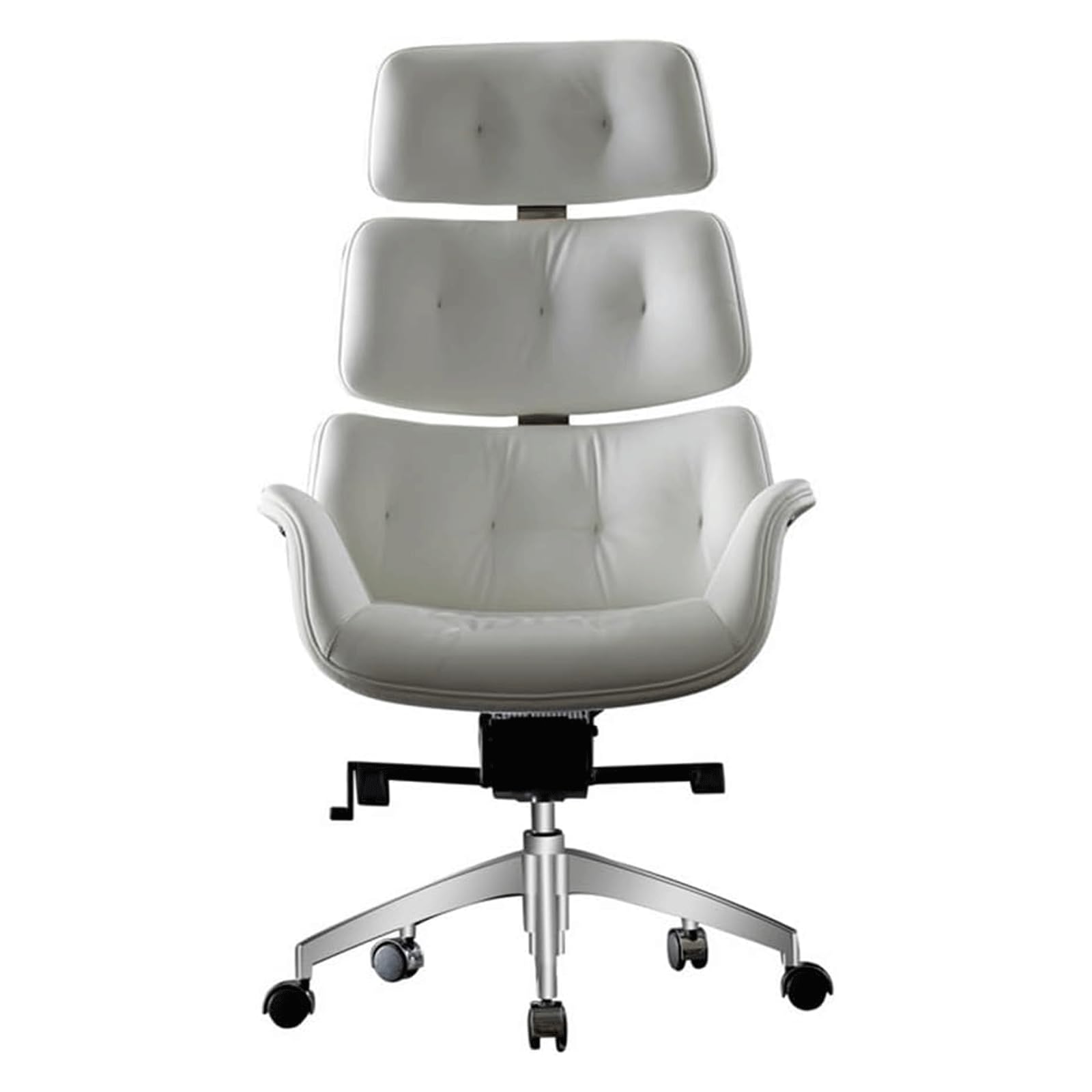 Directiestoel Mid Century Moderne bureaustoel met hoge rugleuning, lendensteun en zwenkwielen Ergonomische computerbureaustoel
