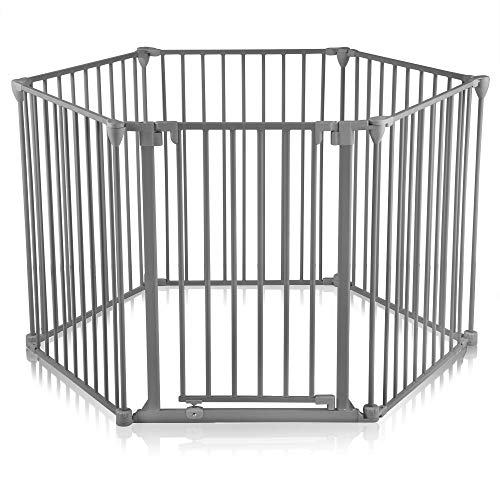 Baby Vivo Kaminschutzgitter 380 cm XXL Kinderlaufgitter Laufstall mit Tür...