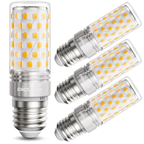 DiCUNO Bombilla LED E27 Maíz 10W, Equivalente halógena 130W, 1200lm, Luz cálida 2700K, No regulable, 230V, Casquillo E27 estándar, Ahorro de energía, Pack de 4