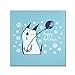"Christmas Party Cat" Artwork by Carla Martell, 14 by 14-Inch Canvas Wall Art