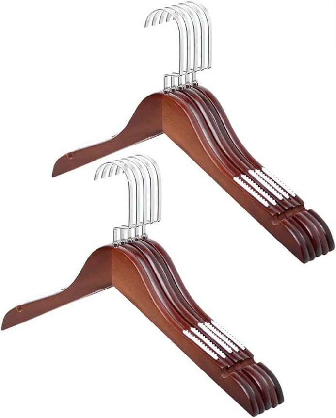 Space Saving Hangers Non Slip Clothes Hangers Baby Hangers for Clothes 10 Pack Wooden Durable Coat Hangers Hangers Coat,B