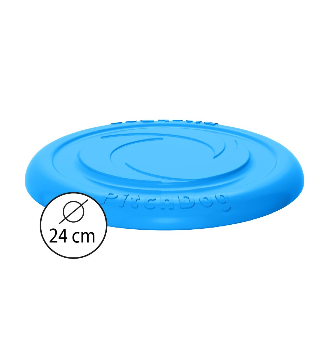 PillowPrim Disco para perros, Frisbee, juguete interactivo al aire libre, suave, goma natural, flotante, entrenamiento para perros, juguete de entrenamiento para perros, color naranja, 24 cm