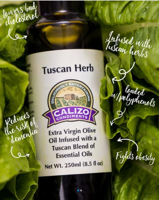 Tuscan Herb Infused Olive Oil 250ml - Herb Infused Oil with Basil, Oregano, Rosemary and Garlic - Savory Flavored Extra Virgin Olive Oil for Cooking, Dipping or to Drizzle - Image 5