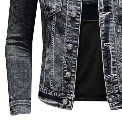 Chaqueta de mezclilla para hombre estilo vaquero vintage miniatura 3