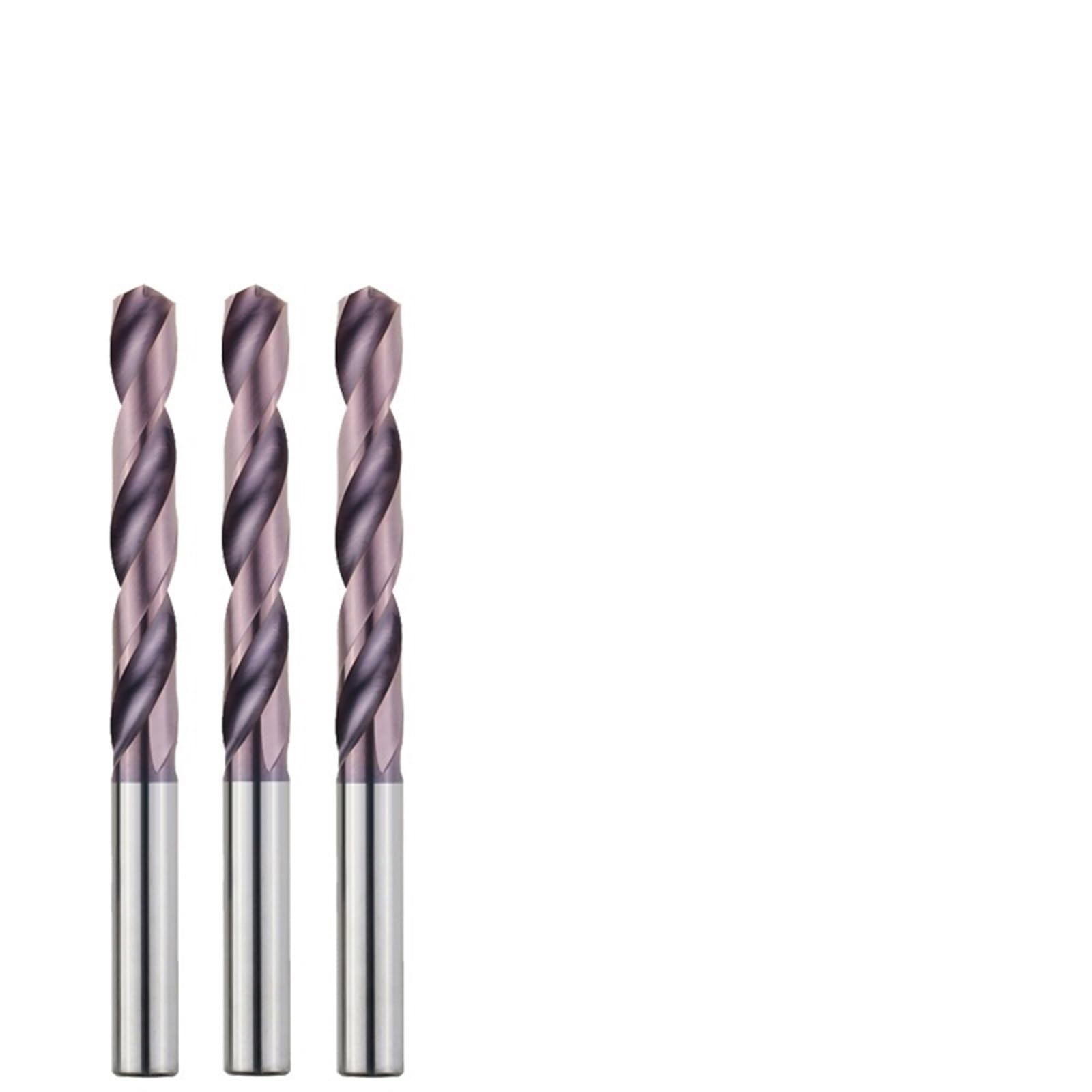 3Pcs 2mm-9mmx80mm HRC65 Solid Carbide Drill Bits Set, Spiral Flute Twist Drill Bit for Hard Alloy Stainless Tools(3.7mm 3pc)