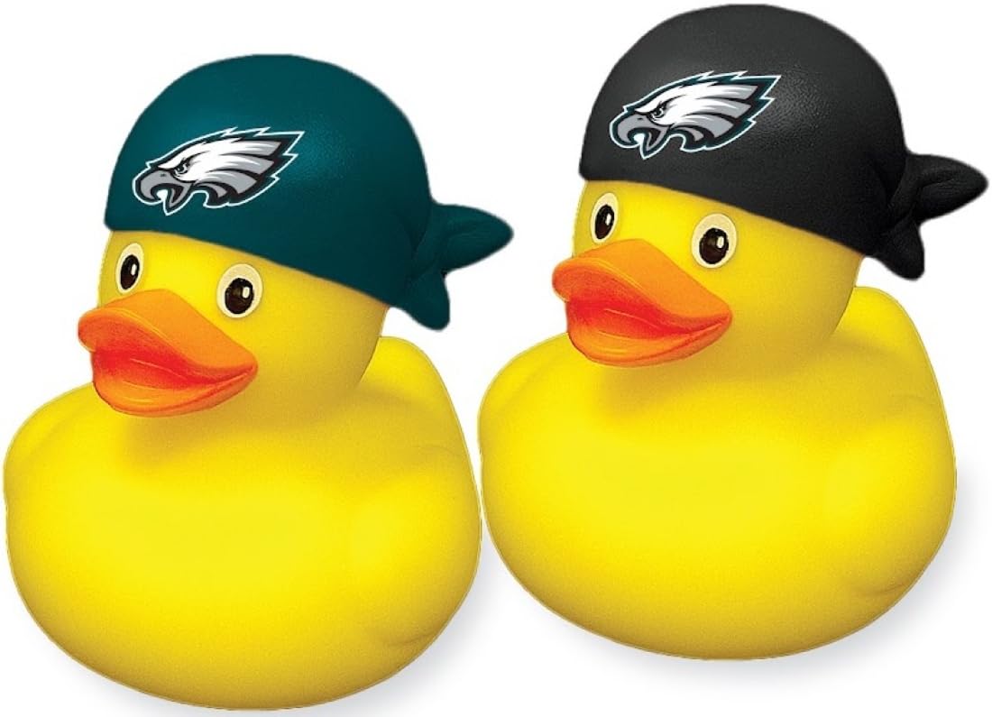 aminco Philadelphia Eagles NFL Team Rubber Duck Set Two Pack – Officially Licensed Collectible – Great Gift for Fans