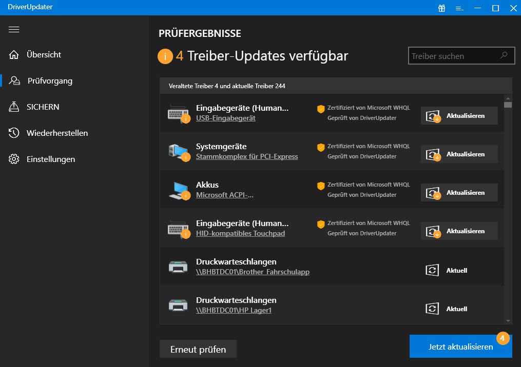 DriverUpdater - Treiber immer aktuell halten für Windows 11, 10, 8.1, 8, 7 - 3 PCs - 1 Jahre Laufzeit