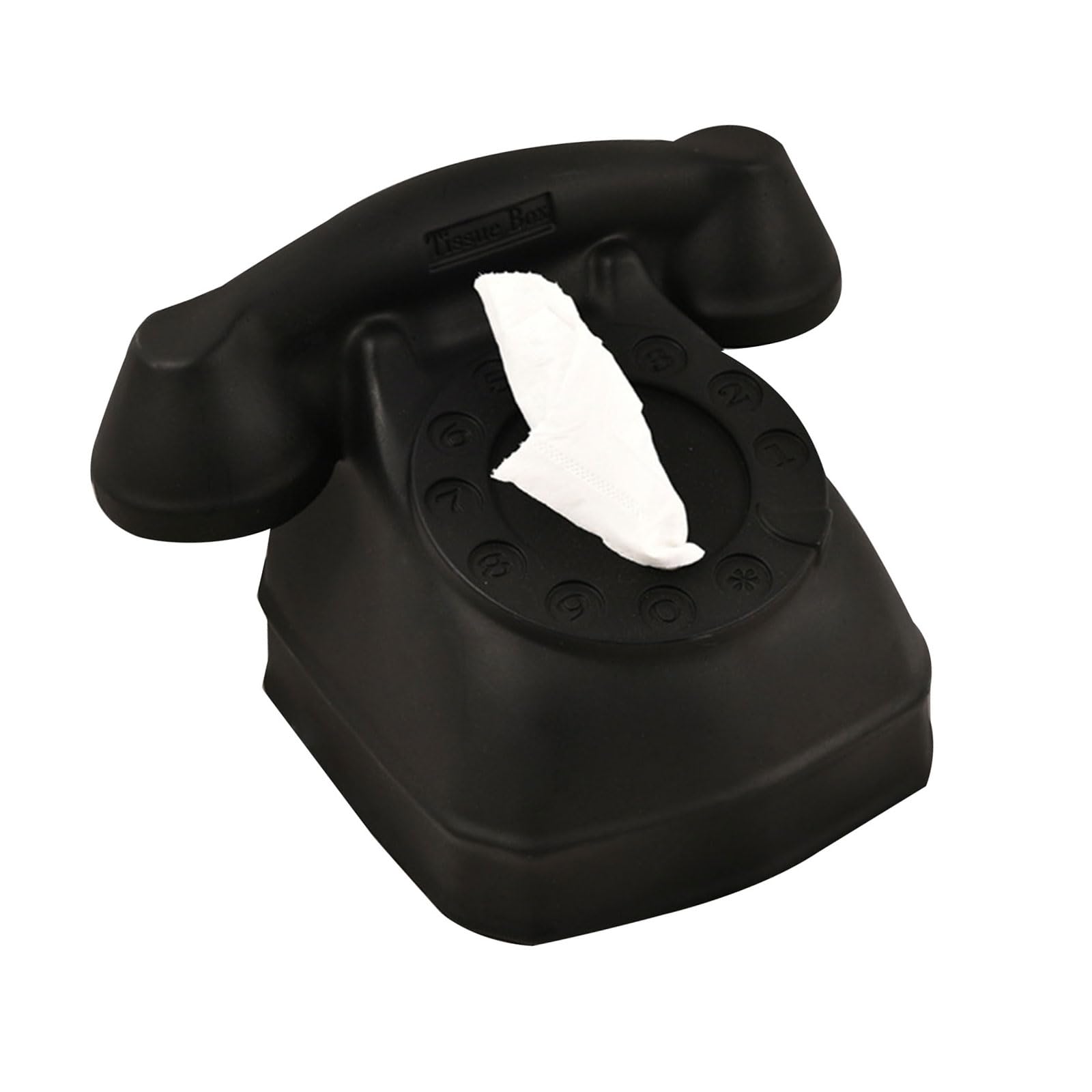 Telephone Shape Tissue Box Stylish Telephone Design Tissue Box Paper Dispenser for Functional Home Setting Sturdy