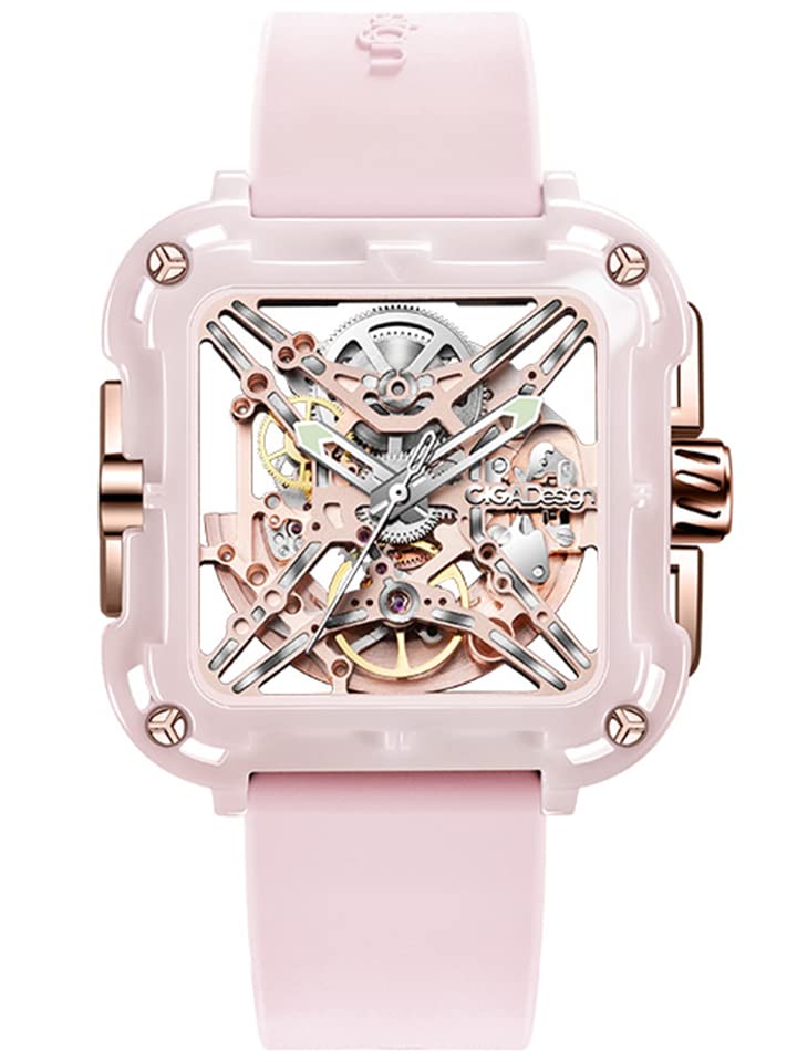 CIGA Design X Series Ceramic Analog Red Dial Women's Watch-X012-PR02-W5PK