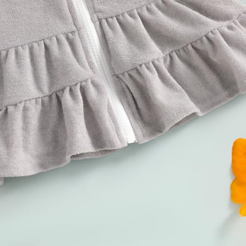 Image of Mubineo Toddler Girl Long Sleeve Swimsuit Beach Dress Cute Cover Ups Ruffle Bathing Suit Cover Up Kimono Kids Swimwear