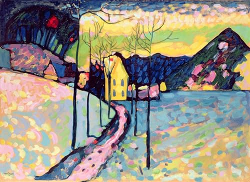 Art reproduction du Paysage d'hiver de Kandinsky sur une affiche toile haut de gamme