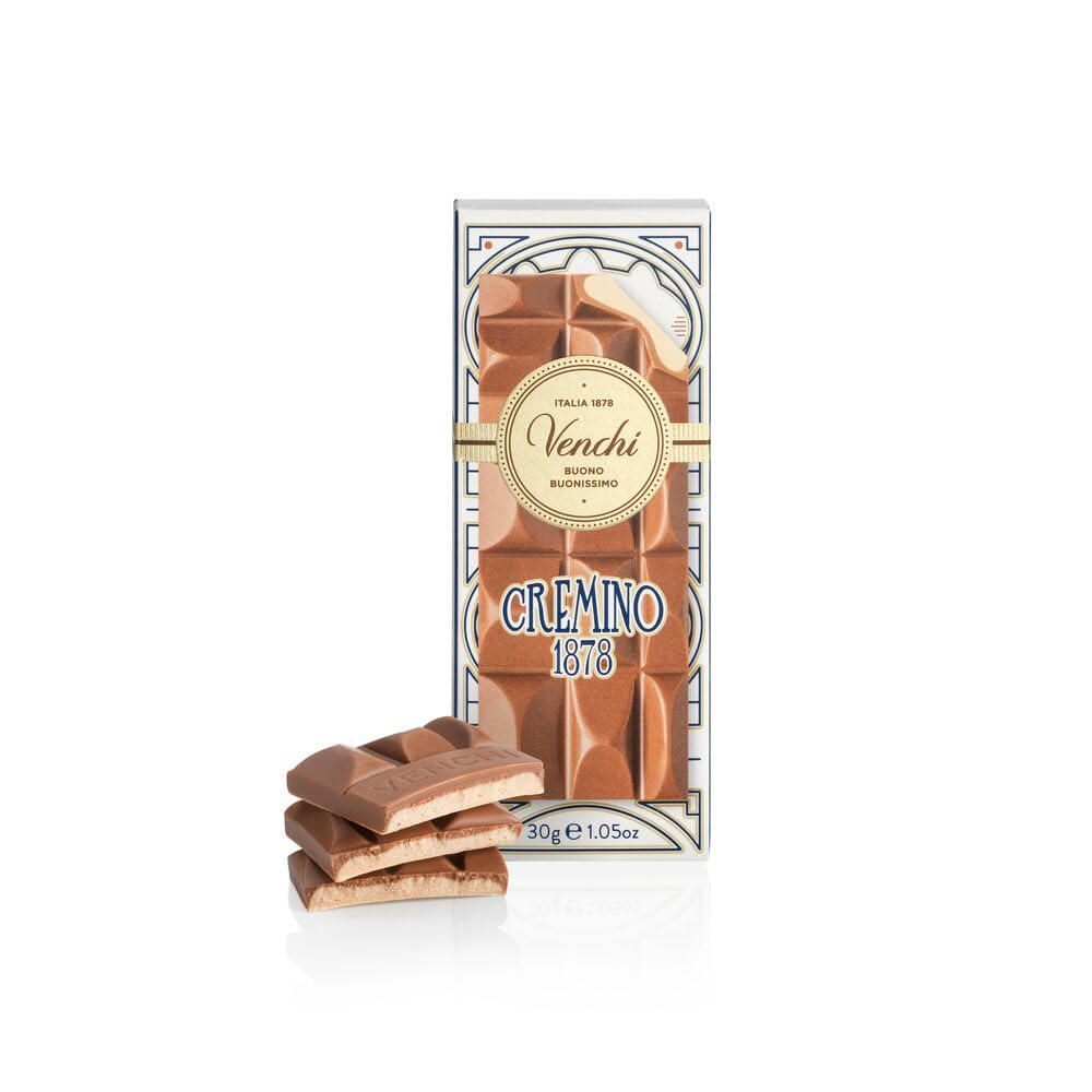 Venchi - Cremino 1878 Mini Chocolate Bar, 30 g - With PGI Piedmont Hazelnut Paste - Gluten Free
