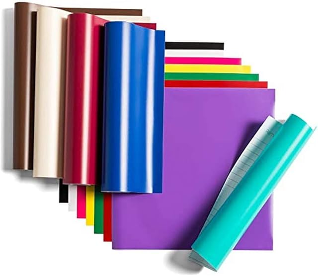 Cricut Removable Vinyl | Variety | 30.5cm x 30.5cm (12" x 12") | 12 x Self Adhesive Vinyl Sheets | For use with all Cricut Cutting Machines