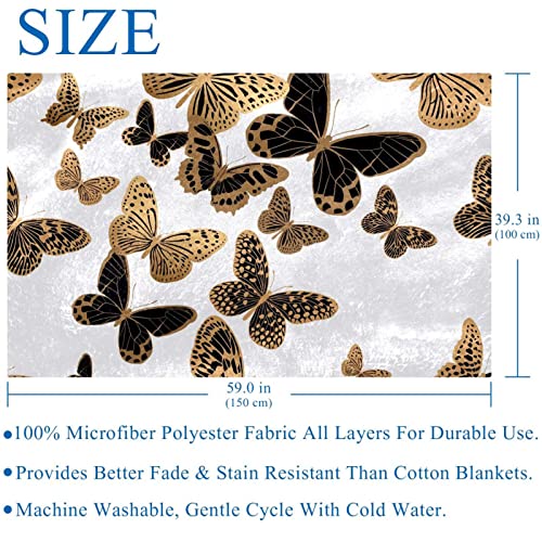 Couverture douce papillon pour des moments cocooning chaleureux au lit