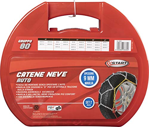 Maglia sezione D Set Due Pezzi Catene da Neve Spessore 9mm Gruppo 80