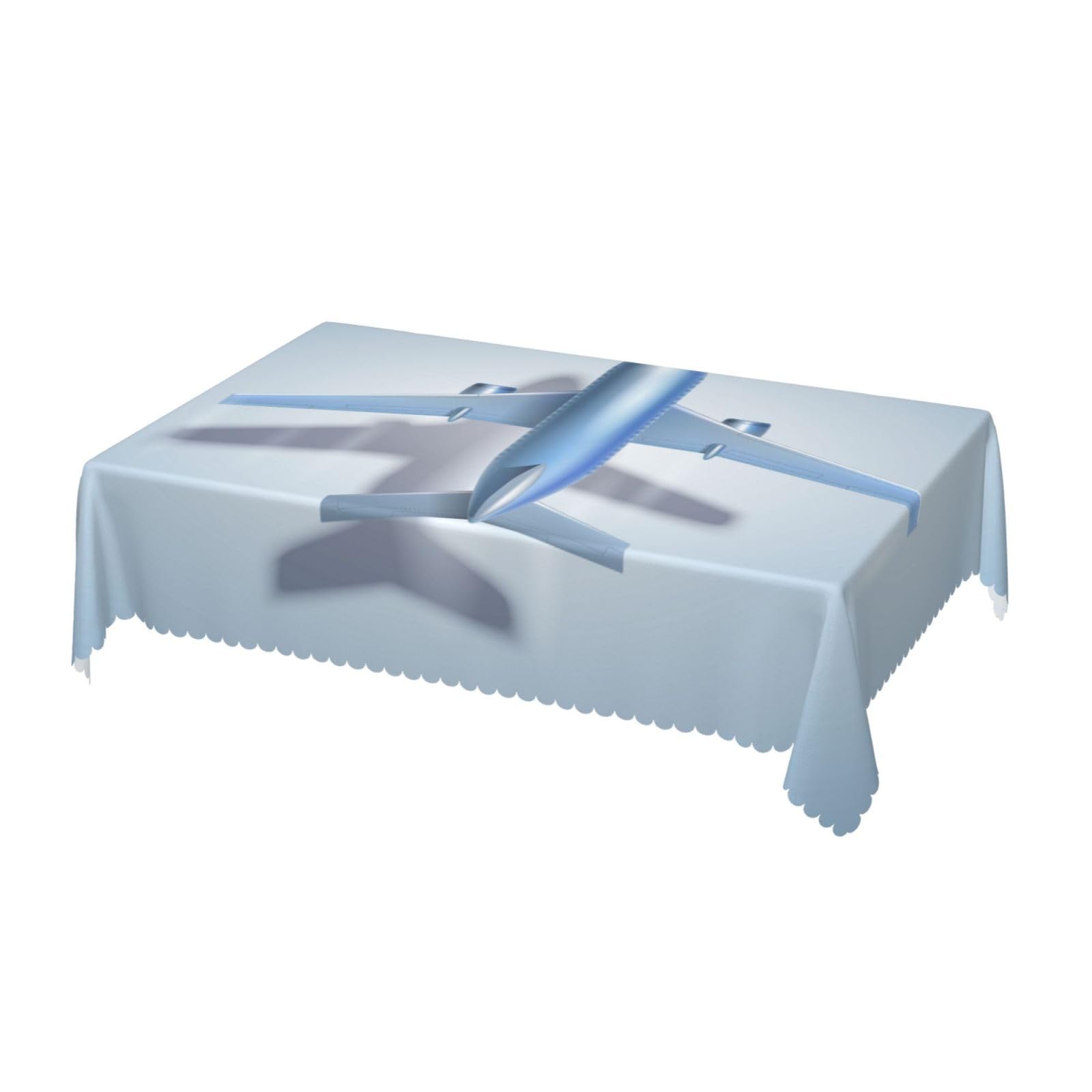 Cizvopk Rectangle Tablecloth Flying Airplane Tablecloth, Waterproof Stain Table Cloth, Decorative Fabric Table Cover for Kitchen Dining Party Banquets