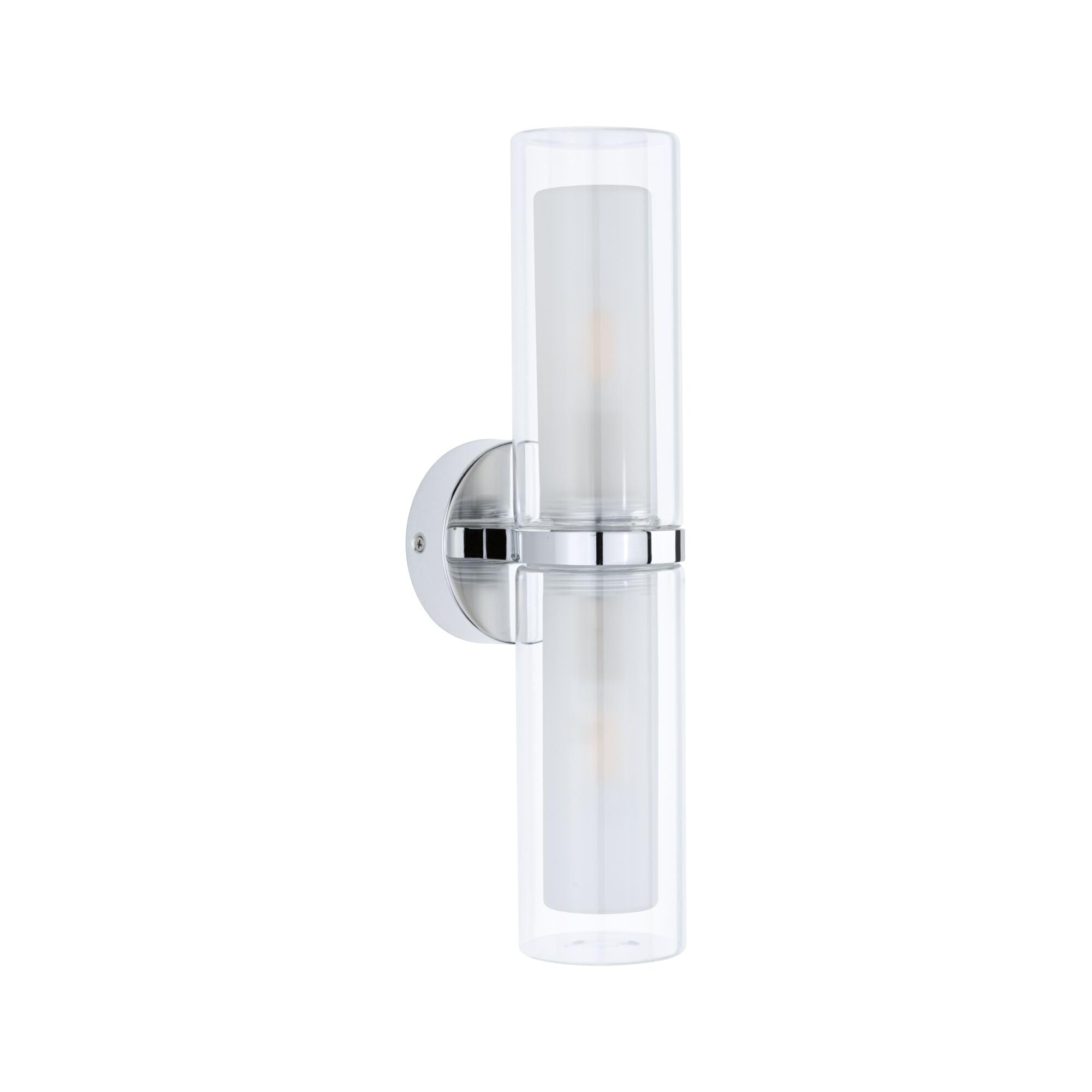 Paulmann 71077 Aplique Selection Bathroom Luena IP44 E14 230V máx. 2x20W regulable cromo, cristal, luminaria de baño, luminaria de baño de dos llamas