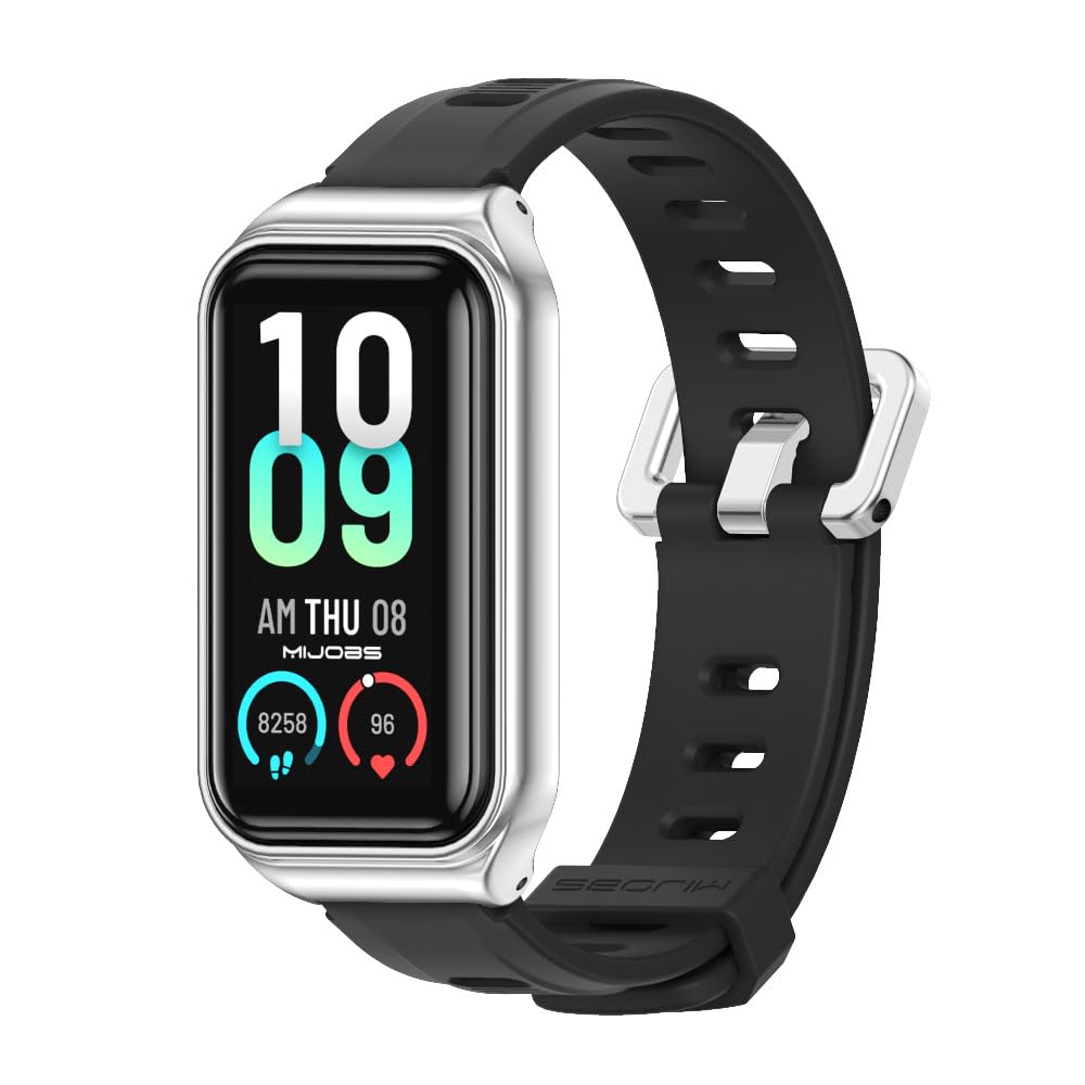 MIJOBS Silicone Replacement Strap Watch Wrist Band Smart Bracelet Accessories for Amazfit 7 Fit Band