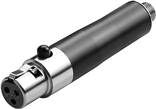 QIANRENON Mini XLR to 3.5 mm Wireless Microphone Adapter - Locked TRS 3.5 mm Socket for Lavalier Microphone, 1/8 Stereo Socket