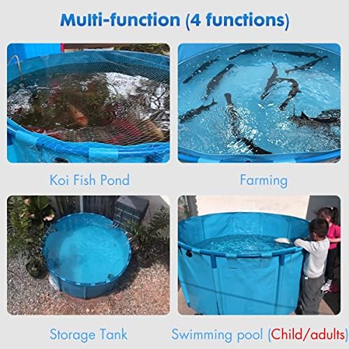 33ft Inflatable Round Pool – Extra Large Above Ground Framed Swimming Pool for Family Fun – Deep 23, 31, 39, 48, 59 Inches - Durable, Easy Setup, Colorful Summer Splash!