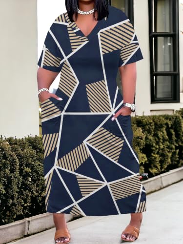 Image of PinkPatty Women's Plus Size V Neck 3 /4 Sleeve Wrap Maxi Dress with Belt | Boho floral wrap maxi dress with belt for vacations, weddings, parties, church, dinners, and everyday elegant wear