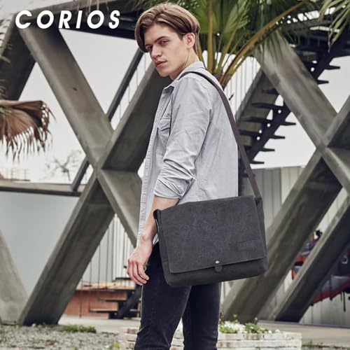 Casual Top Handle Briefcase Messenger Satchel for Work Vintage Men's Shoulder Canvas Tote Handbag Crossbody2