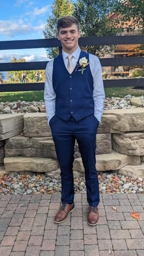 Netsky Men's Suit 2 Piece Slim Fit Vest Suits Formal Wedding Dinner Business Tuxedo Suit Vest and Pants4