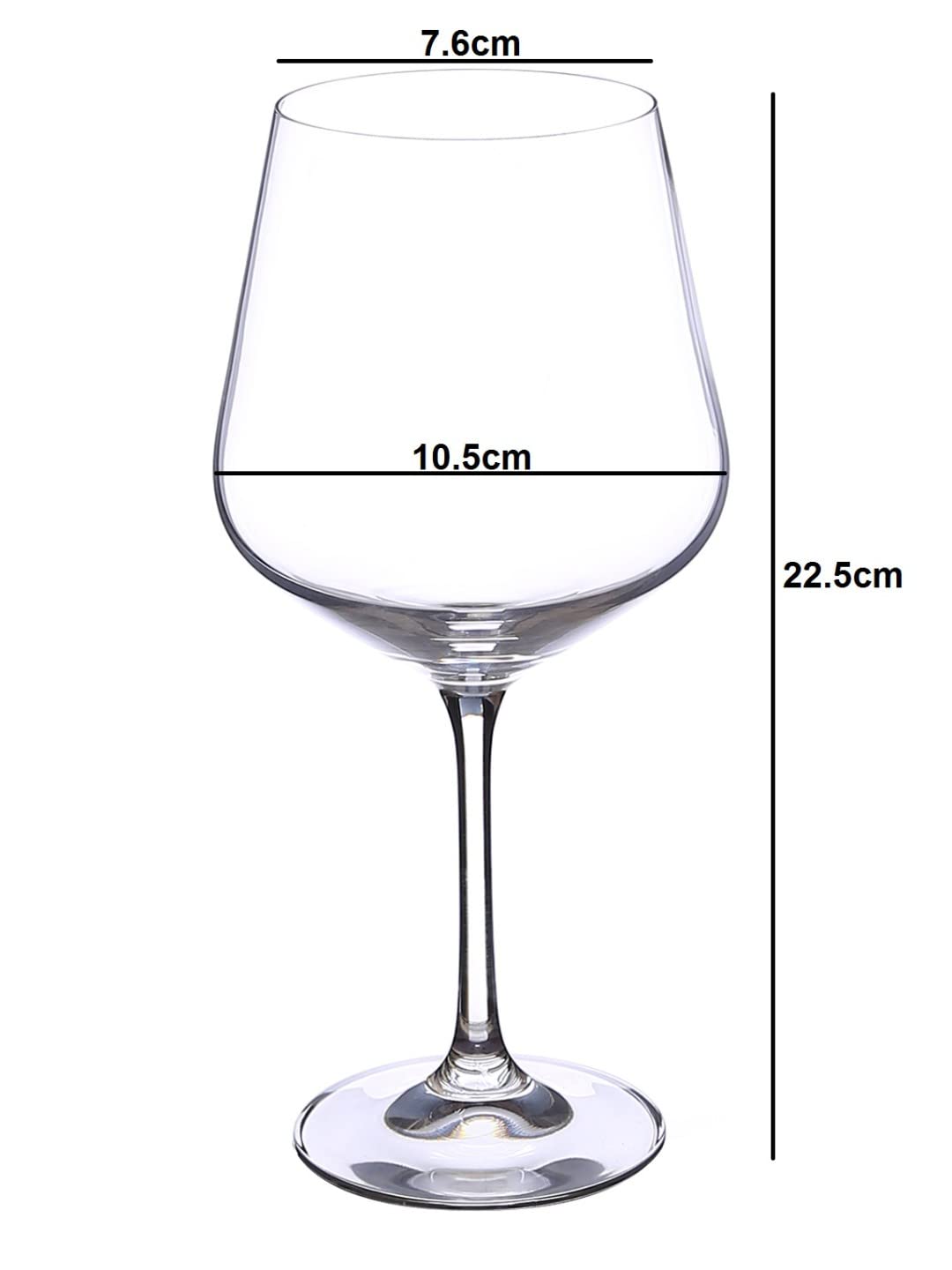 Buy Bohemia Crystal Sandra Red Wine Glass Set, 570ml, Set of 6