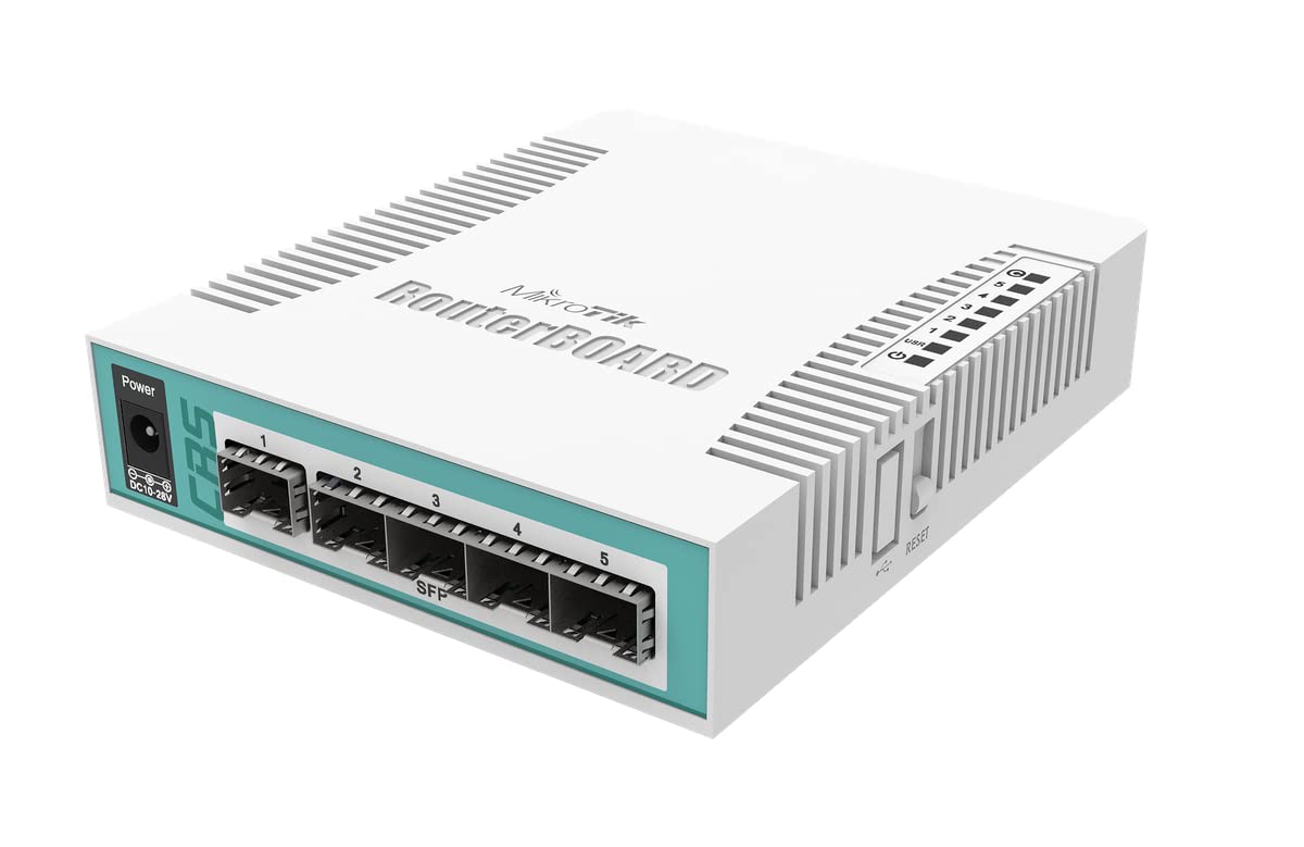MikroTikCloud Router Switch with 1 Gigabit Ethernet / SFP Combo Port and 5 SFP Cages (CRS106-1C-5S)