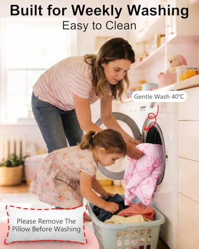 Image of Primlect Thickened Toddler Nap Mat with Removable Pillow and Minky Blanket, Extra Large 55''x35'' Sleeping Bag, Washable, Roll up, Perfect for Daycare, Preschool, Kindergarten, Boys and Girls Bow