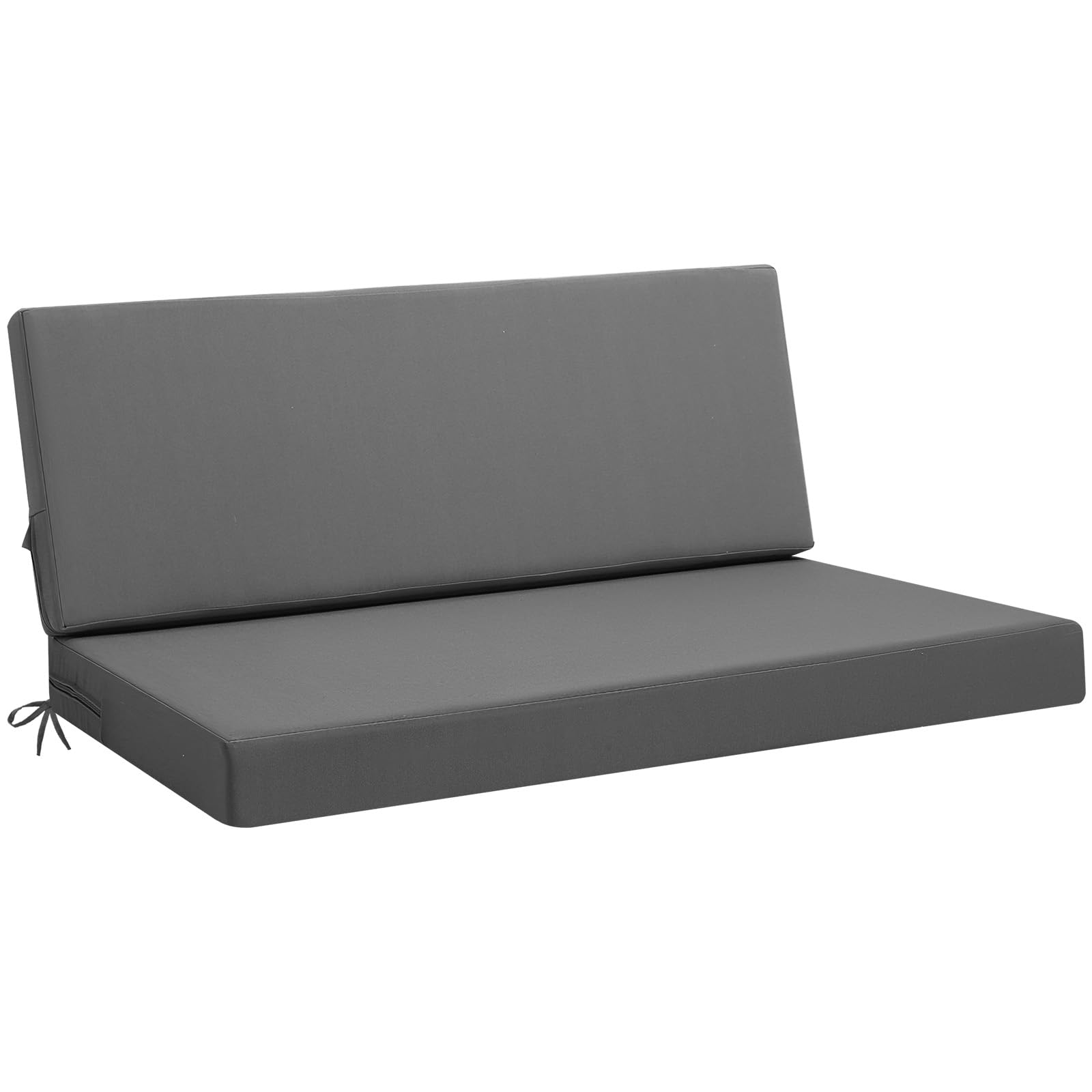 Palettenkissen Outdoor 2er Set für Terrassenmöbel, Auflagen, Kissen & Polster, Wasserdicht und Farbecht, Ersatz für Palettensofa, Sitzkissen für Europaletten, Hof, Garten, Terrasse, Grau