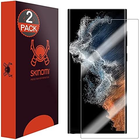 Skinomi Screen Protector Compatible with Samsung Galaxy S23 Ultra 5G (2-Pack) Clear TechSkin TPU Anti-Bubble HD Film Cover