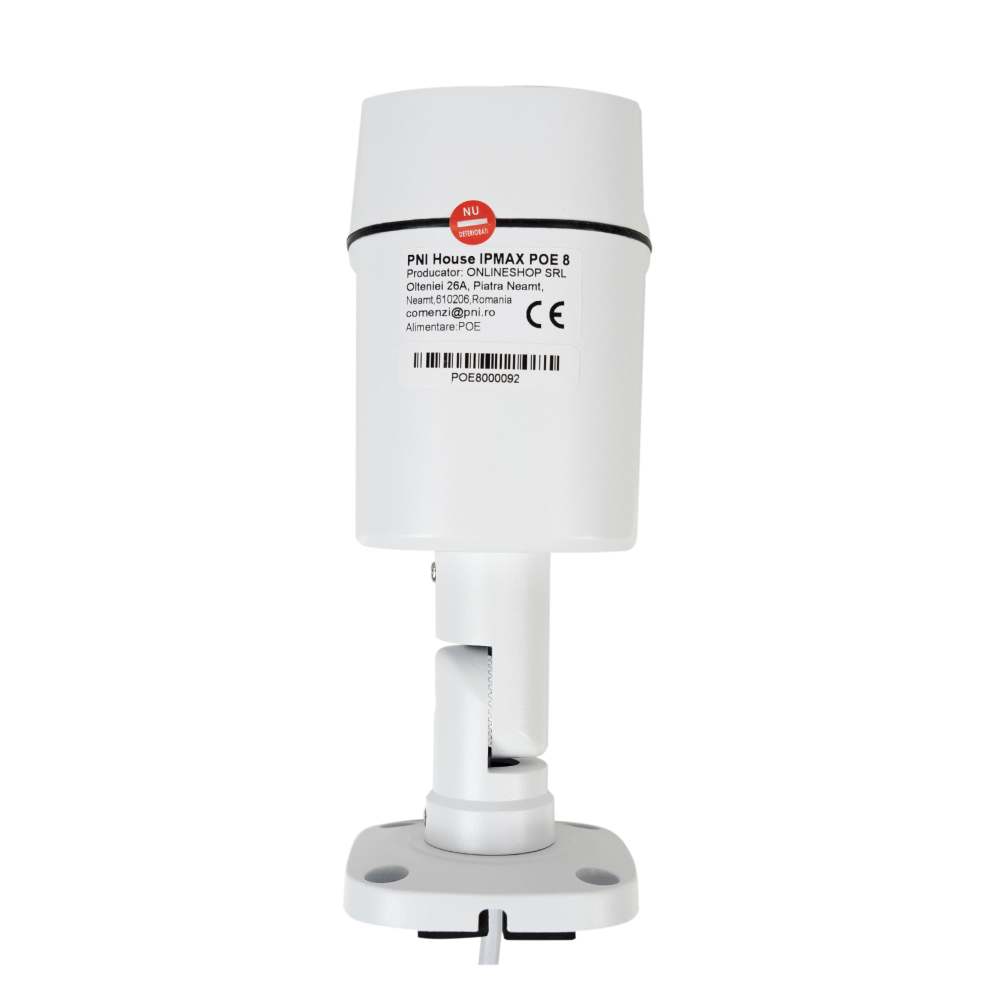 PNI House IPMAX POE-8 Kit Videosorveglianza con NVR e 4 Telecamere-IP, Risoluzione 8MP, Visione Notturna, Rilevazione di movimento, Impermeabile IP66, Compatibile con tecnologia-IP