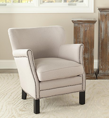 Sillón Beige Tela Lino Moderno miniatura 2