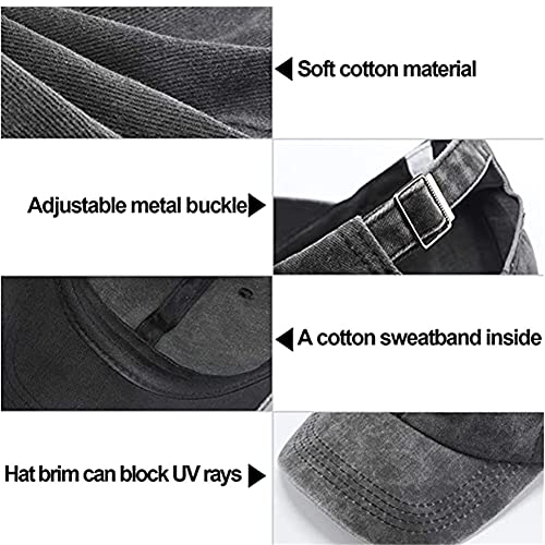 Image of Unisex Faith Over Fear Embroidered Baseball Hat Low Profile Washed Distressed Vintage Baseball Cap Adjustable Dad Hat