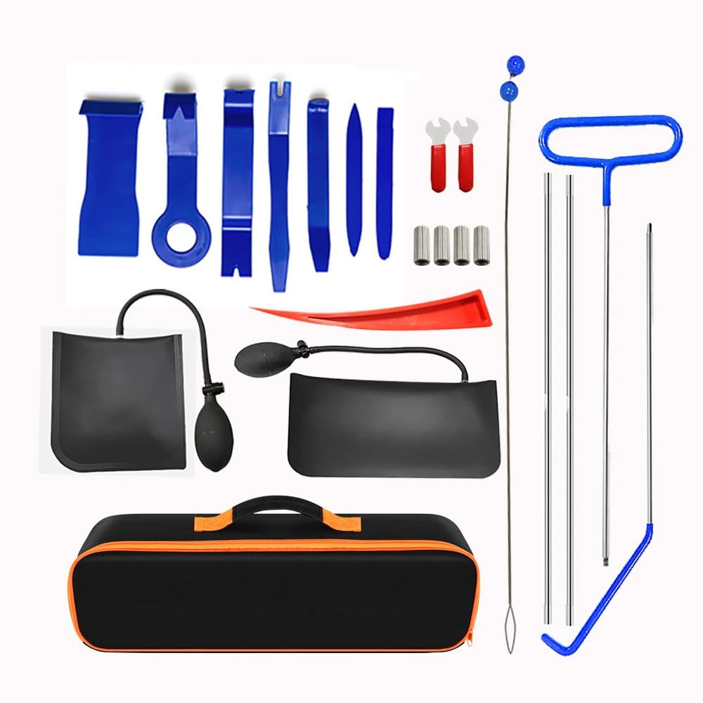 YIXUEERWSY 22 PCS Car Door Opening Tool for Mercedes Benz E-Klasse Limousine W214 I 2023-2024, Stainless Steel Air Pump Wedge Professional Interior Trim Removal Tool Dismantling Kit