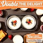 Yogurt Maker Machine with Two 1-Quart Containers for Larger Batches, Oatmeal, Pudding, or Jello, Food-Grade Martial, One-touch Control, Homemade Yogurt - Image 3