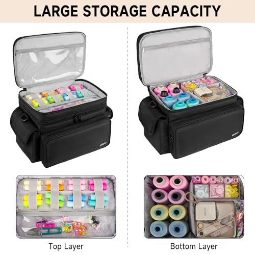 Caja de costura portátil que evita enredos de hilos y pérdida de accesorios LEFOR Z 3