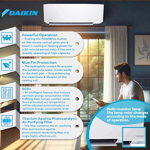 Daikin 12,000 BTU 18 SEER2 Entra R32 Series Ductless Mini Split Heat Pump System w/Maxwell All-Inclusive 25’ Installatio - Additional View
