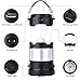 2 Pack Outdoor Camping Lamp, Portable Outdoor Rechargeable Solar LED Camping Light Lantern Handheld Flashlights with USB Charger, Perfect Hiking Fishing Emergency Lights - (2 Pack-Black)