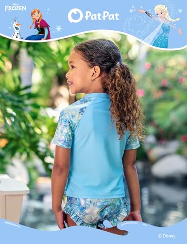 Image of Disney Princess Frozen Marvel Elsa Minnie Toddler Girl Swimsuit Tankini Bathing Suit 2 Piece Swimwear UPF 50+ Rashguard