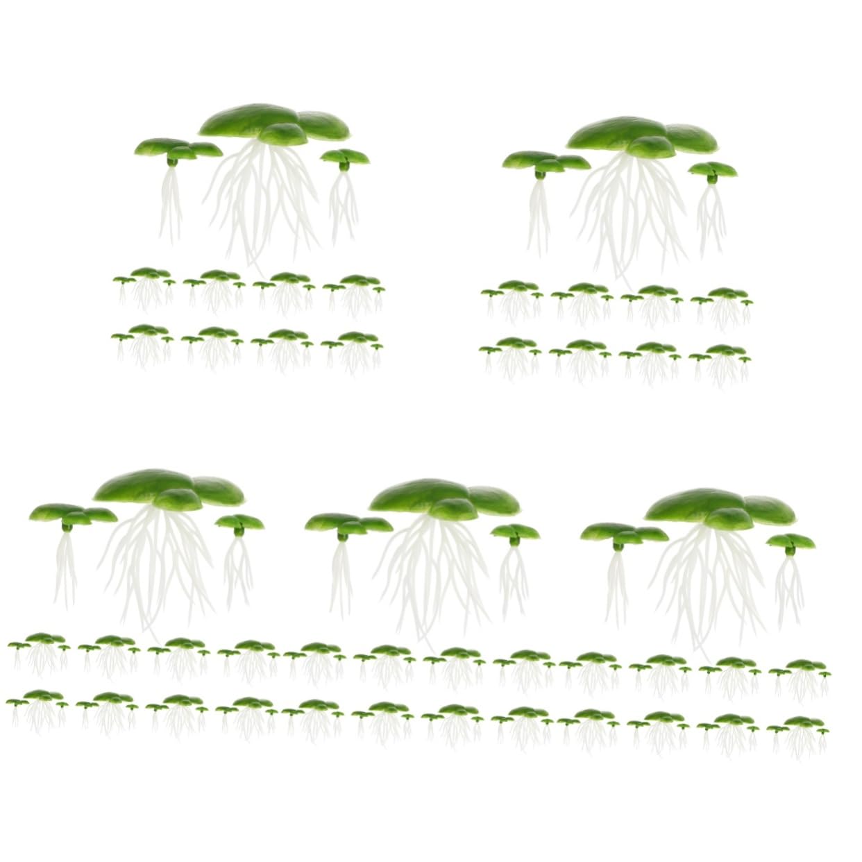 IMIKEYA 450 piante galleggianti artificiali per acquari, decorazione di acquari, piante di simulazione accessori per acquari, effetto naturale e ombra per pesci
