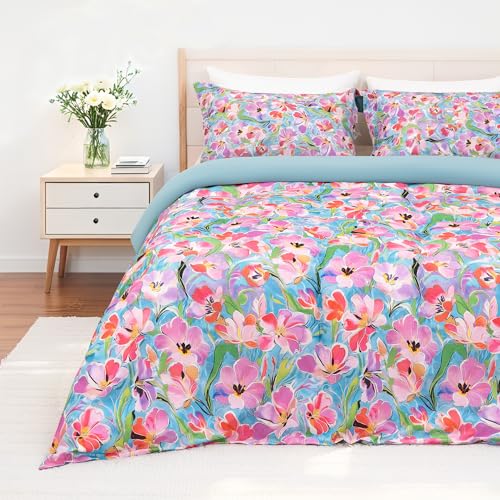 50% Off MAGRACE King Size Floral Duvet Cover Set with Pillow Shams - Image 7