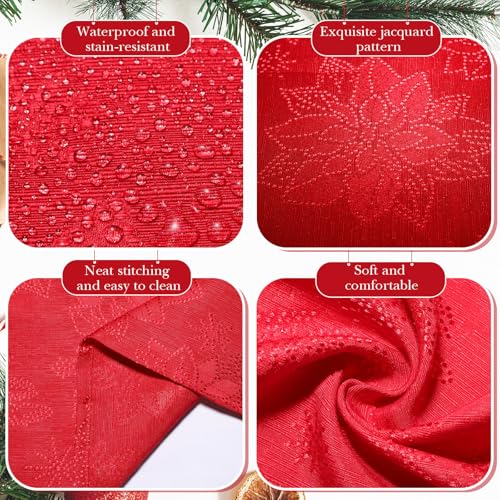 Servilletas de Tela Rojas Navidad Jacquard Floral 6 Unidades miniatura 3